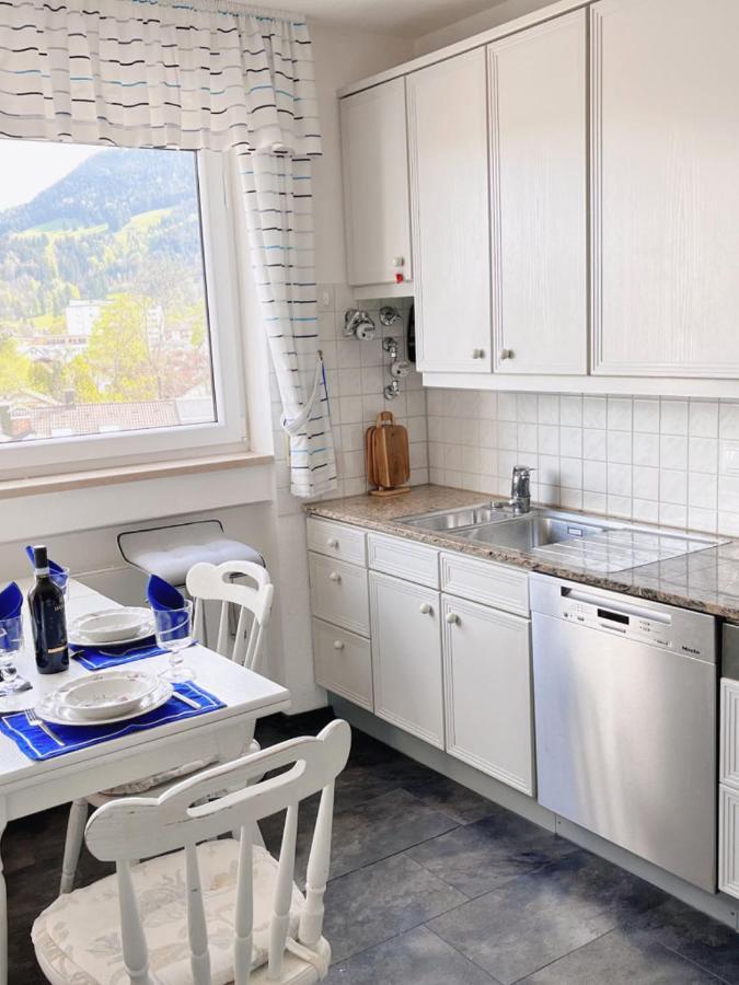Grosszuegige Wohnung, Bergblick, Vintage 손토펜 외부 사진