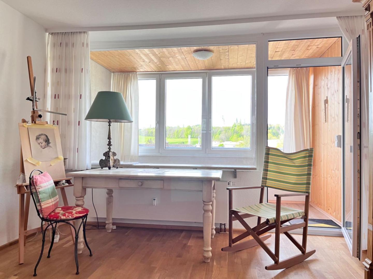 Grosszuegige Wohnung, Bergblick, Vintage 손토펜 외부 사진